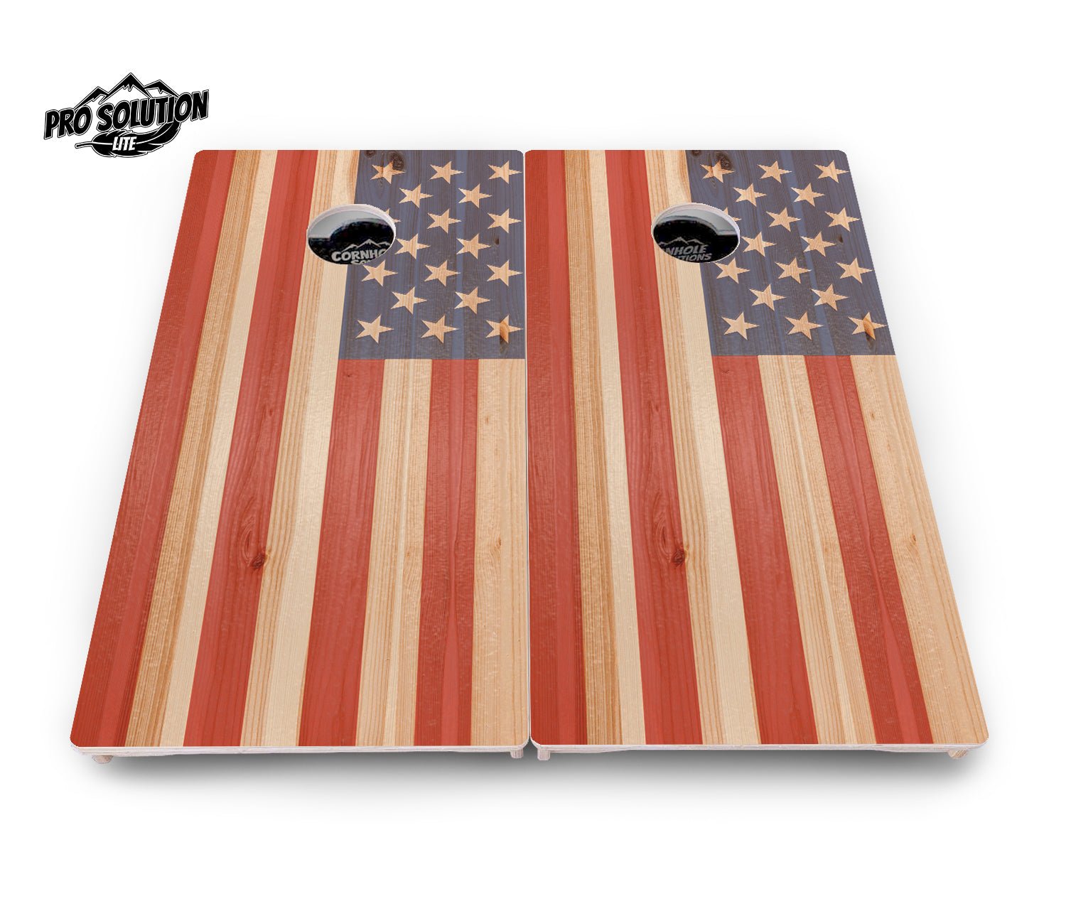 Faded USA/TX Flag Cornhole Boards - Pro Solution Lite Series