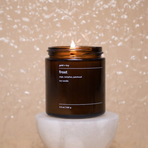 Frost by gold + ivy, scented candle main product photo