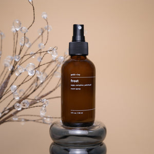 Frost room + linen spray by gold + ivy, room spray main product photo