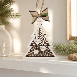 Personalized Family Tree Ornament detail view by EverLee Creations