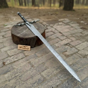 Thornguard Handmade Dark Fantasy Greatsword | Thorn Spike Carbon Steel by JW SteelCrafts, Southern lifestyle apparel main product photo