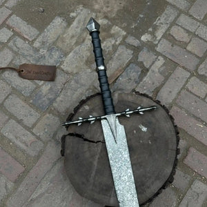 Thornguard Handmade Dark Fantasy Greatsword | Thorn Spike Carbon Steel by JW SteelCrafts, Southern lifestyle apparel detail photo 2