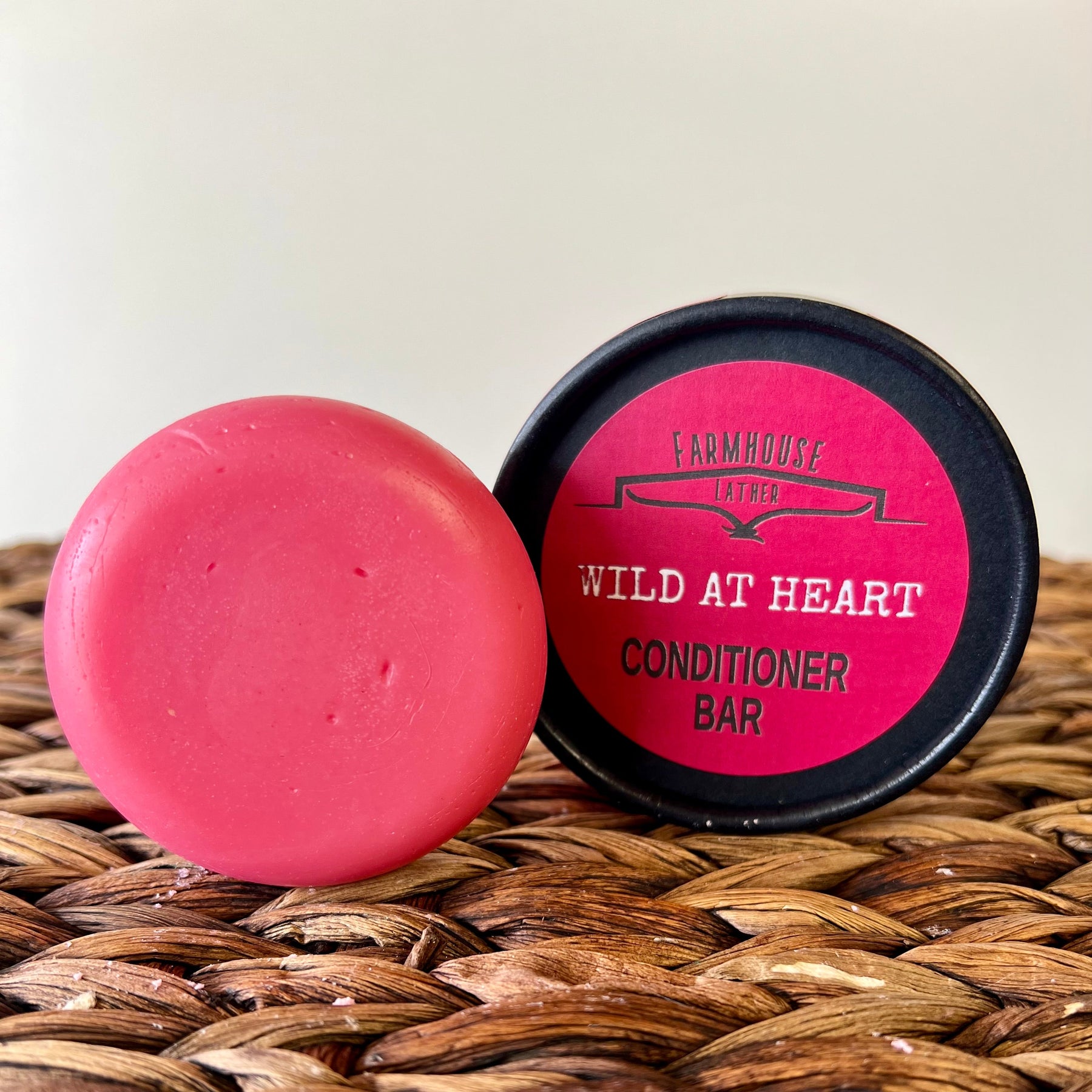 Farmhouse Lather Wild conditioner bar for bottle free hair hydration