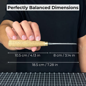 Fine Detail Carving Chisel – 10 mm (0.39 inches) Blade detail view by Sharky Forged Steel Tools