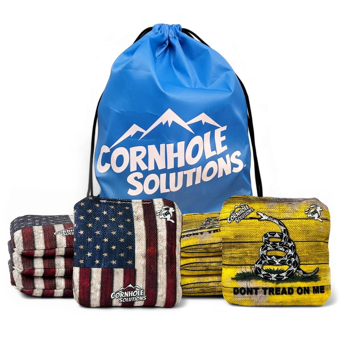 DTOM/Flag - Pro Style REC Cornhole Bags – Regulation 6"x6" – Full Set of 8