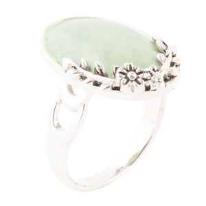 Floral Green Turquoise and Sterling Silver Ring by Barse Jewelry