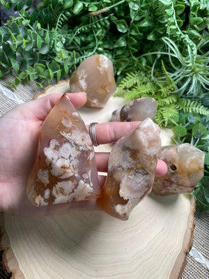 Flower Agate Flame detail view by Copper Ashes