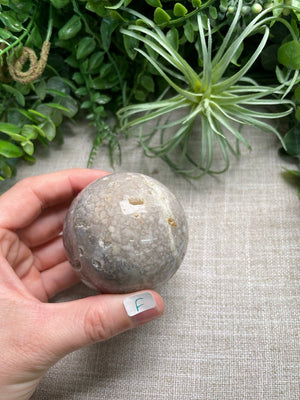 Flower Agate Mix Sphere by Copper Ashes