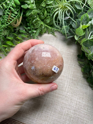 Flower Agate Sphere detail view by Copper Ashes