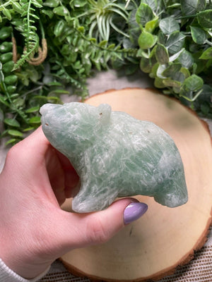 Fluorite Bear detail view by Copper Ashes