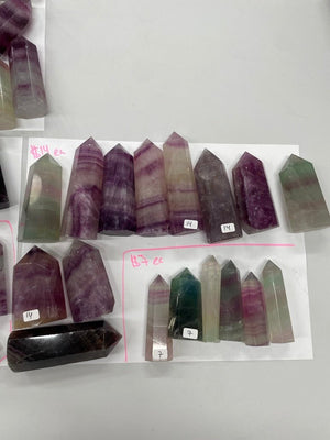 Fluorite Tower (may have minor scratches and chips) detail view by Copper Ashes