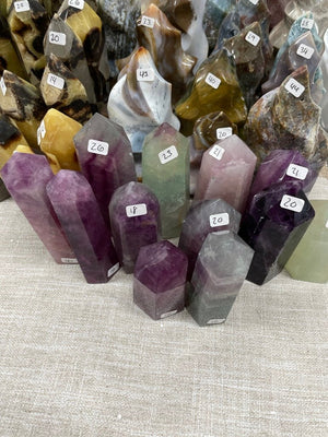 Fluorite Tower (may have minor scratches and chips) detail view by Copper Ashes