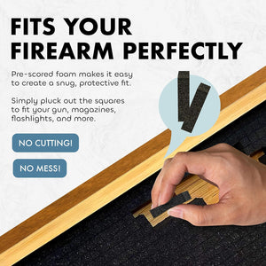 Large Thin Blue Line American Flag Gun Safe - Quick Access Hidden Gun Safe for Rifles, Shotguns, & Handguns - Gun Concealment Furniture with Magnetic by Bellewood Designs