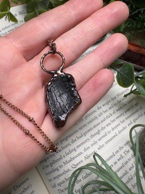Fossil Necklace detail view by Copper Ashes