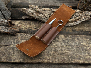 FST 2 Pocket Leather Tool Case detail view by Sharky Forged Steel Tools