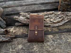 FST 2 Pocket Leather Tool Case detail view by Sharky Forged Steel Tools