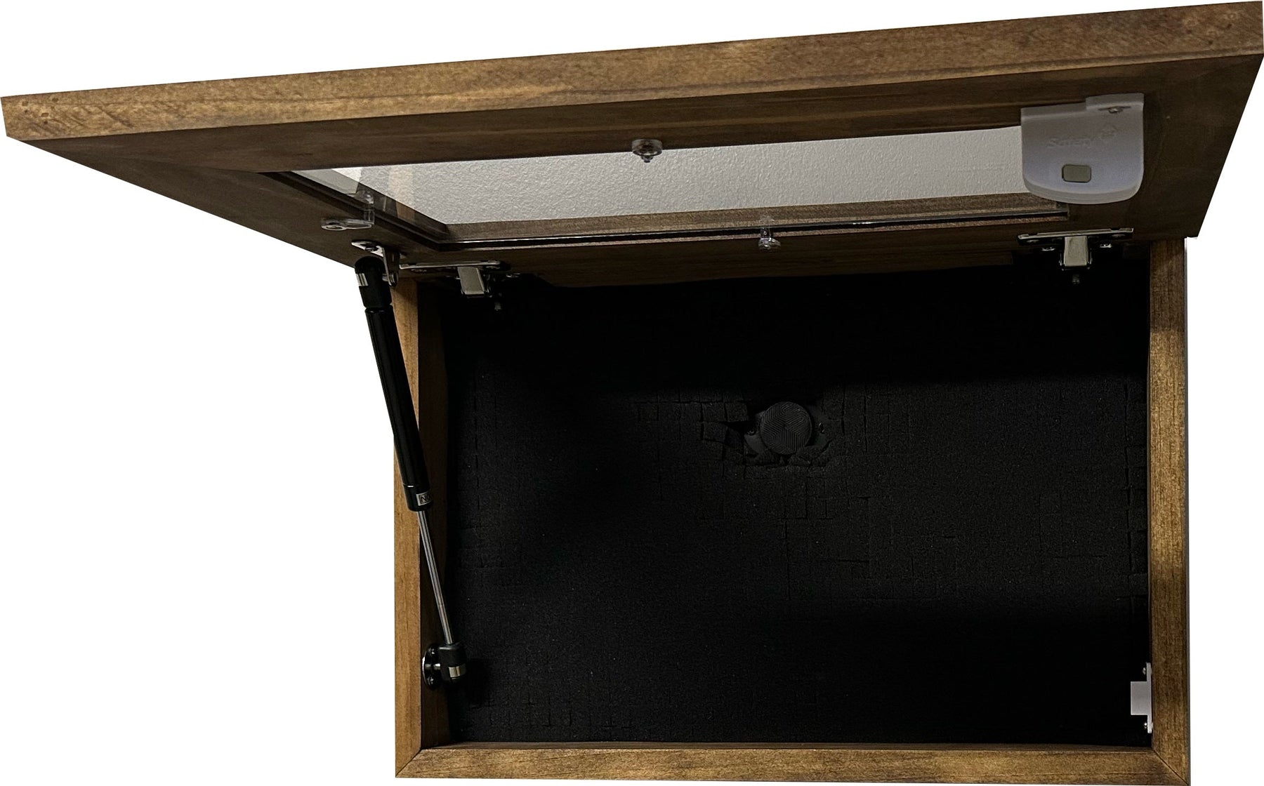 Wall Mounted Pistol Display Case - Handcrafted Gun Cabinet with Magnetic Lock for Secure Storage - Quick Access Gun Display Case with Mount & Customiz by Bellewood Designs