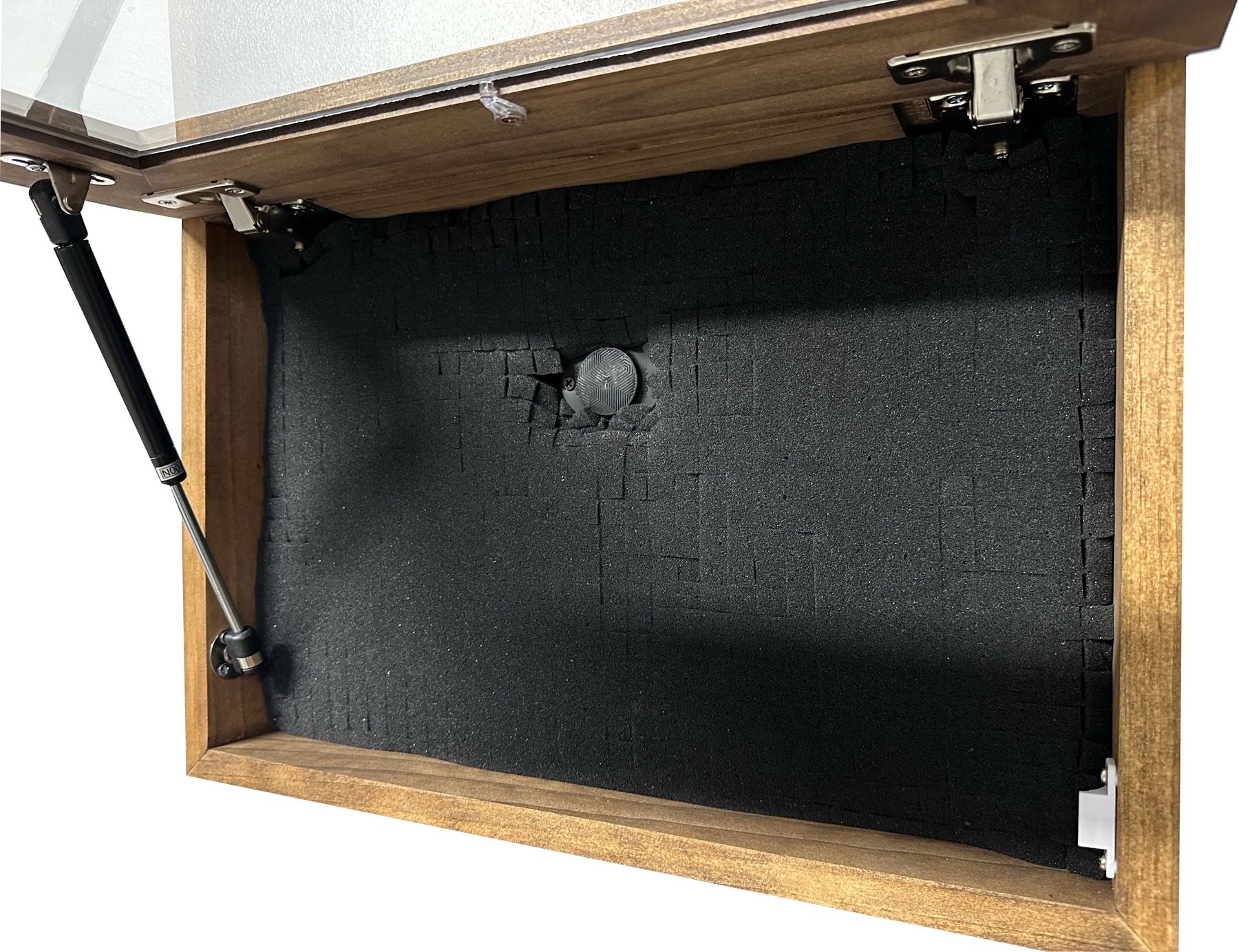 Wall Mounted Pistol Display Case - Handcrafted Gun Cabinet with Magnetic Lock for Secure Storage - Quick Access Gun Display Case with Mount & Customiz by Bellewood Designs