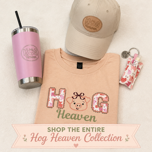 Hog Heaven Pig Lover Appliqué & Embroidered Shirt