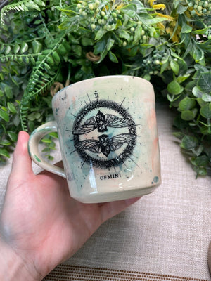 Gemini Mug detail view by Copper Ashes