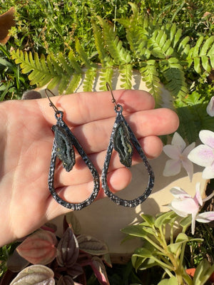 Geode Earrings detail view by Copper Ashes
