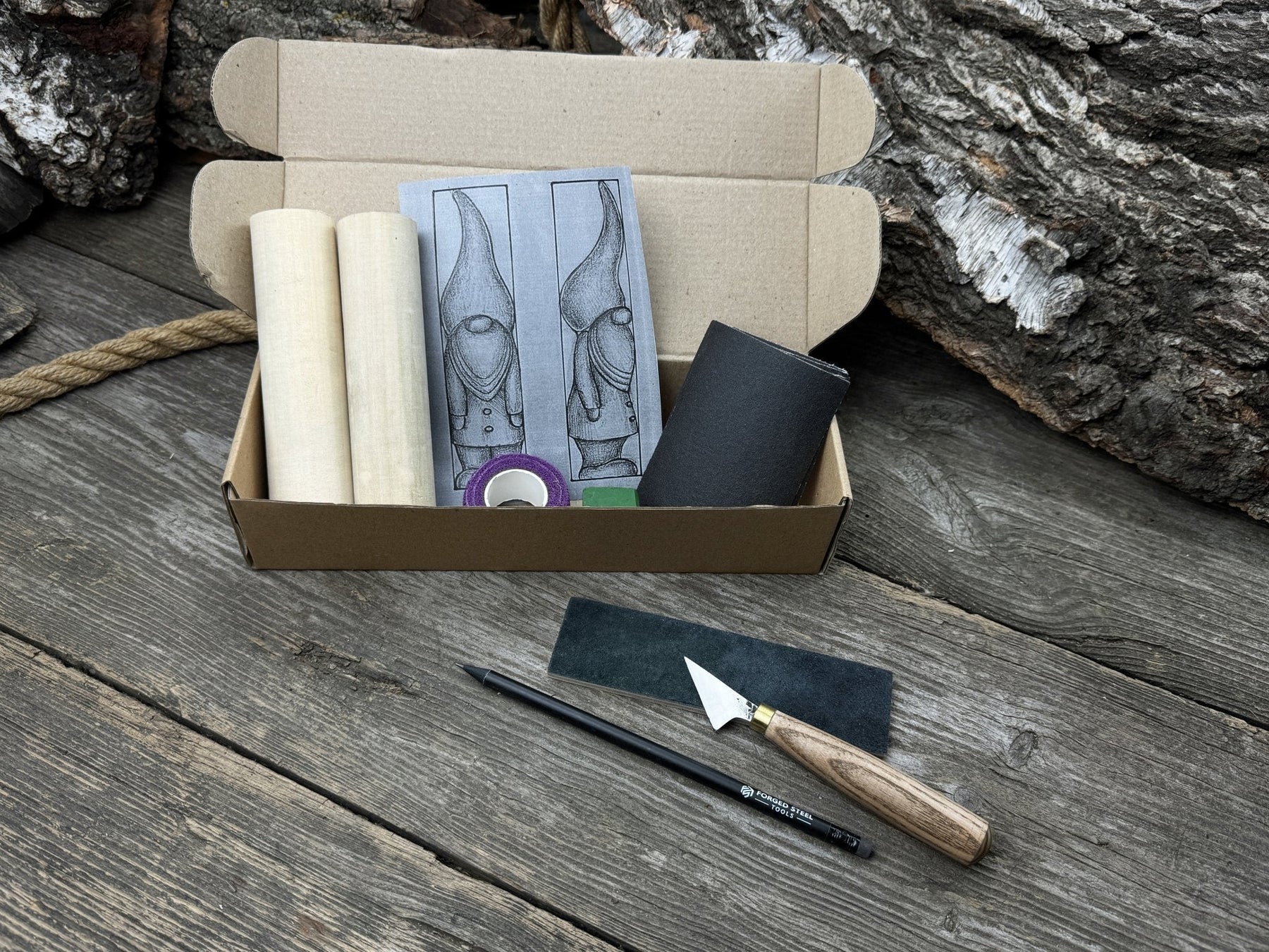Gnome Carving Kit - Ideal for Beginners, Adults, Teens & Kids detail view by Sharky Forged Steel Tools