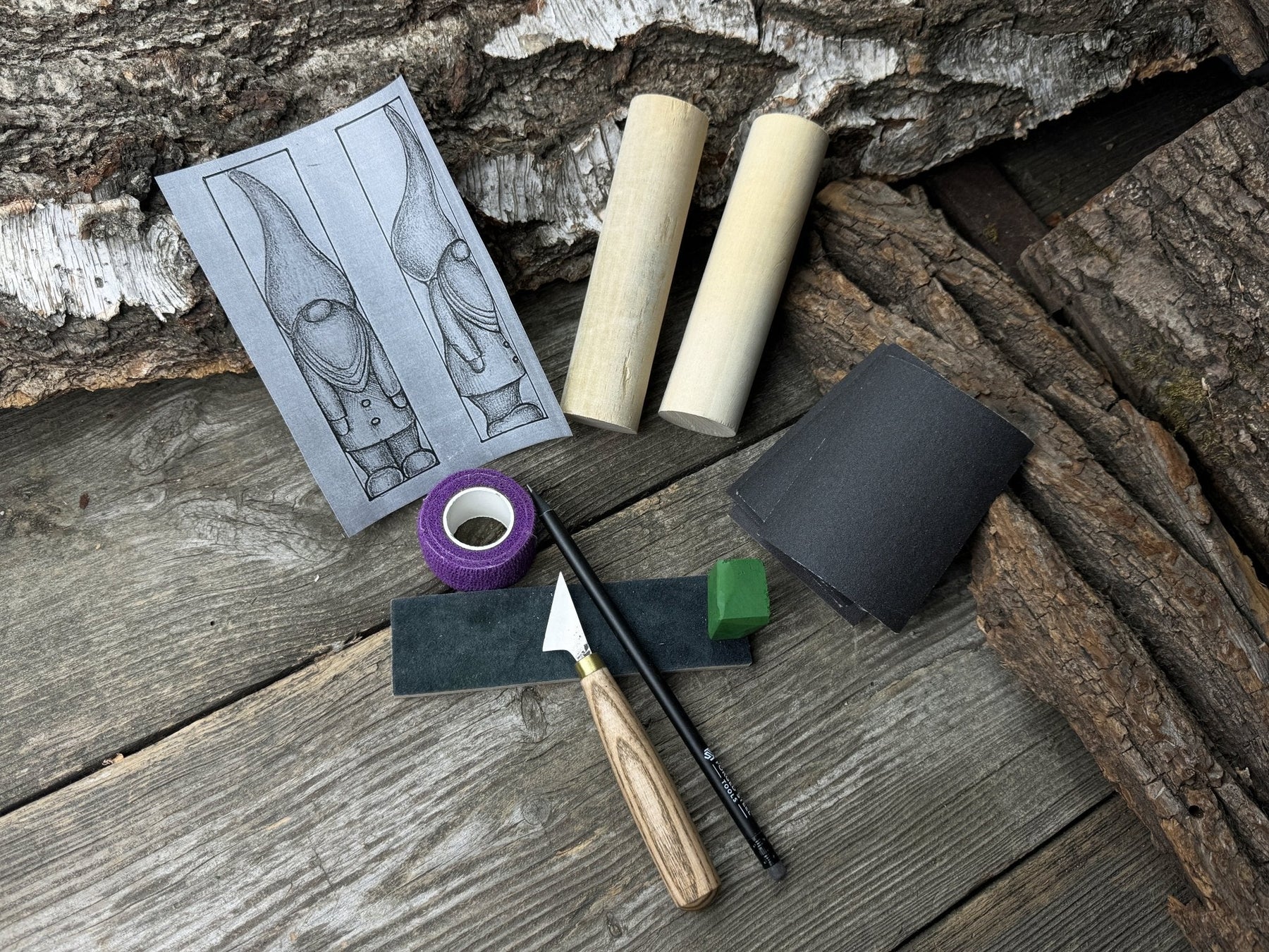 Gnome Carving Kit - Ideal for Beginners, Adults, Teens & Kids detail view by Sharky Forged Steel Tools