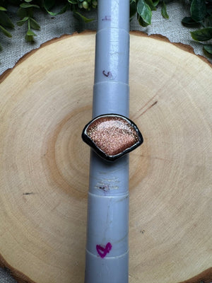 Goldstone Ring Size 6 detail view by Copper Ashes