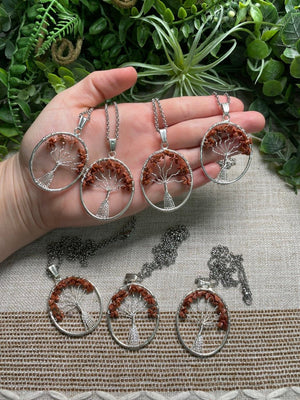 Goldstone Tree of Life Necklace by Copper Ashes
