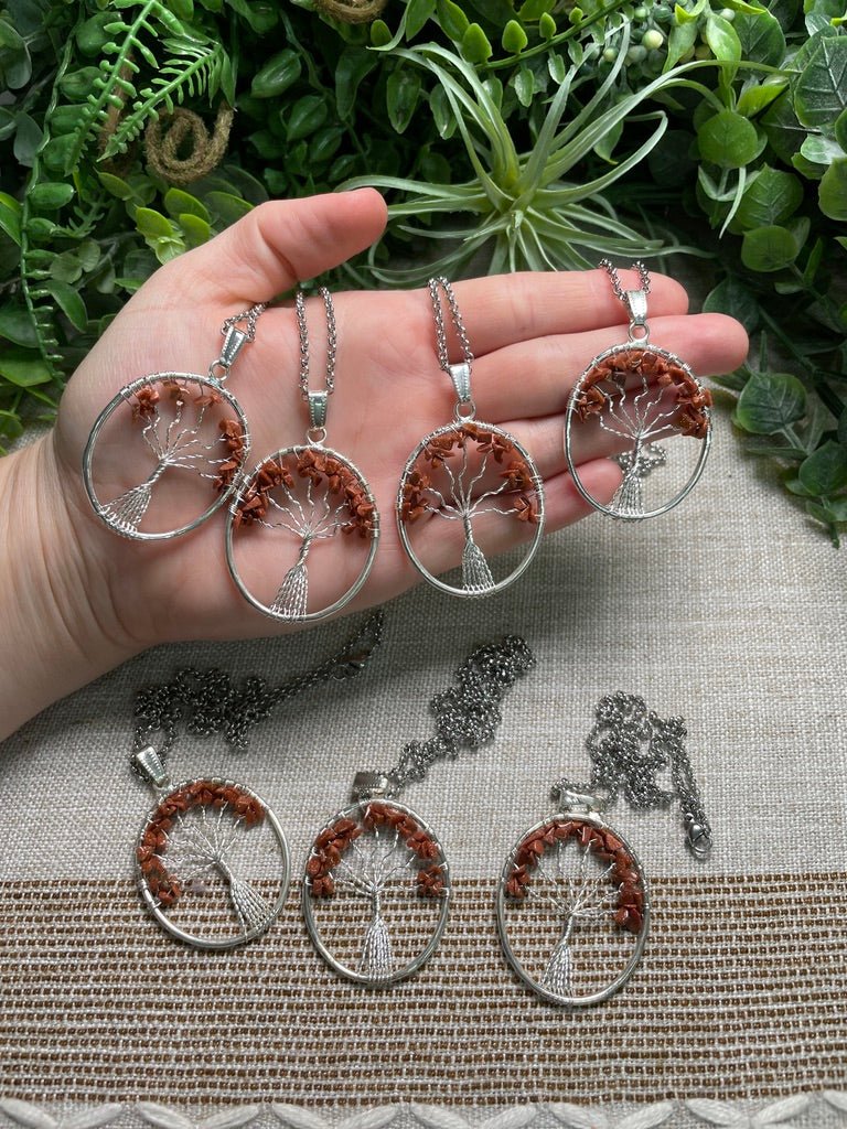 Goldstone Tree of Life Necklace by Copper Ashes