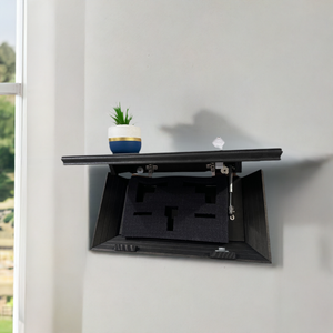 Hidden Gun Storage, Gun Storage Concealment Shelf - Secure Hidden Compartment Storage Shelf Yet Quickly Accessible (Black) by Bellewood Designs, Southern home decor detail photo 2