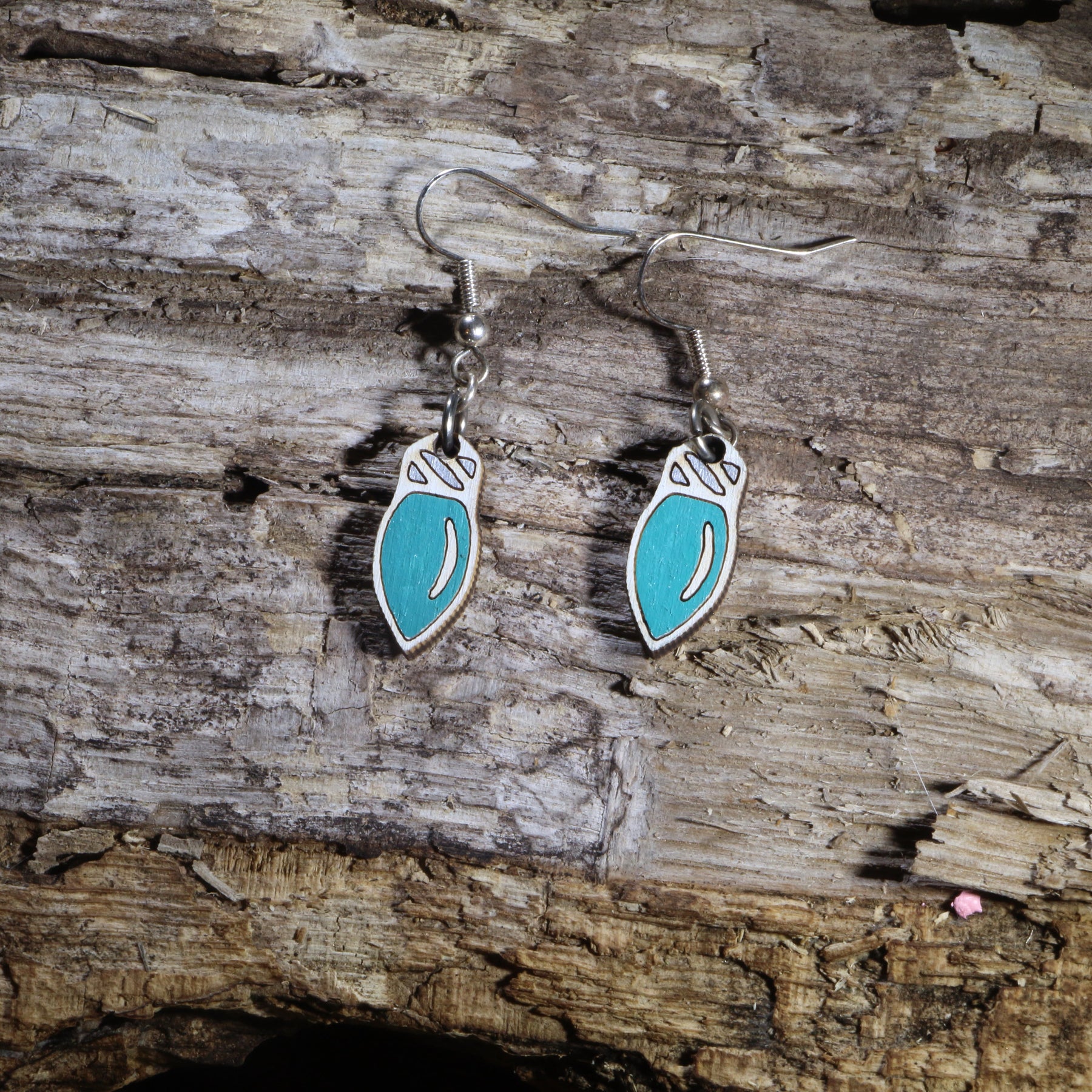 Christmas Lights Wooden Dangle Earrings | Holiday Jewelry by Cate's Concepts, LLC
