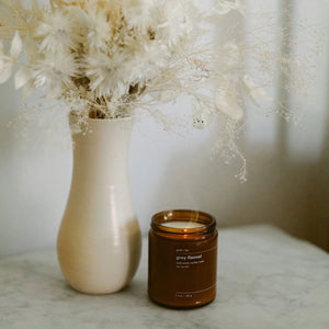 Grey flannel by gold + ivy, scented candle detail photo 3