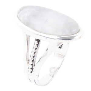 Grey Quartz and Sterling Silver Oval Ring by Barse Jewelry