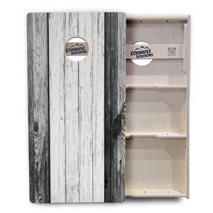 Grey Two Tone Slats Cornhole Boards - Professional Tournament Series