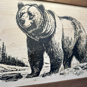 Grizzly Bear Gun Concealment Furniture - Handcrafted Hidden Gun Storage Wall Decor - Hidden Safe Furniture with Magnetic Lock