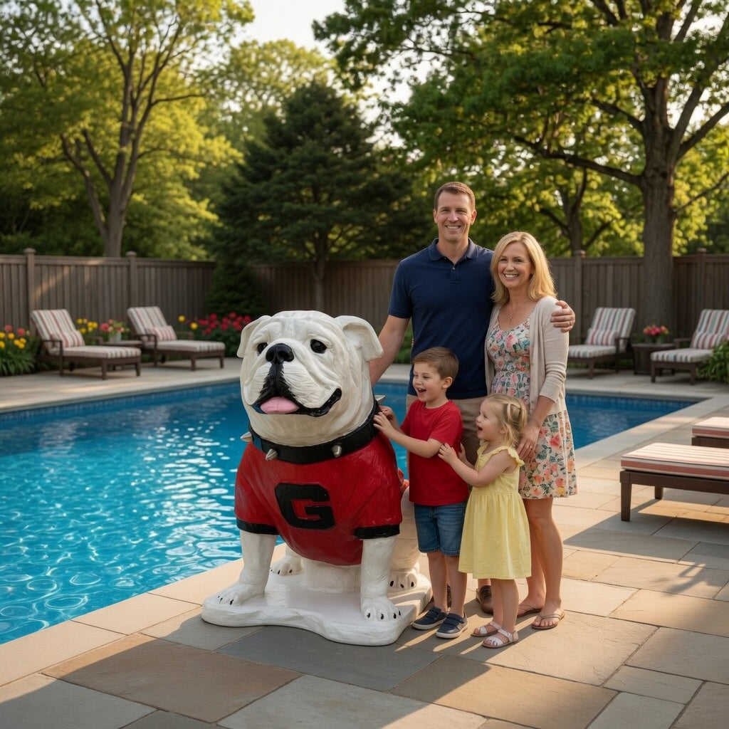 4 Foot Georgia Bulldogs UGA Mascot Statue alternate view 2