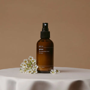 Grove room spray by gold + ivy, scented candle detail photo 2