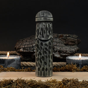 Hand-Carved Thor Figurine – 14 cm (5.7 inches) Wooden Scandinavian God Statue detail view by Sharky Forged Steel Tools