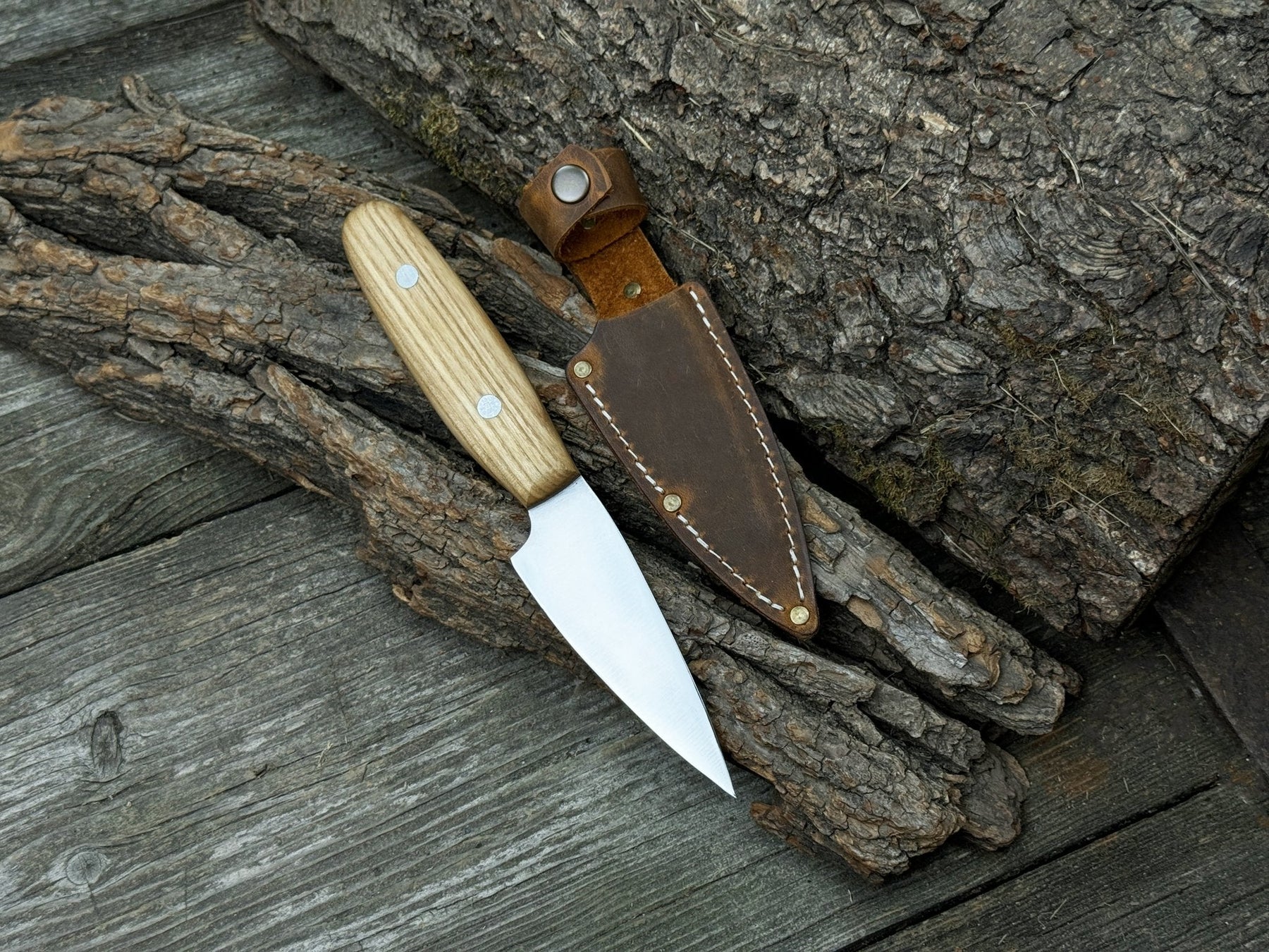 Hand-Forged Bushcraft Knife, 10 cm (3.94 inches) by Sharky Forged Steel Tools