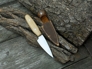 Hand-Forged Bushcraft Knife, 10 cm (3.94 inches) by Sharky Forged Steel Tools