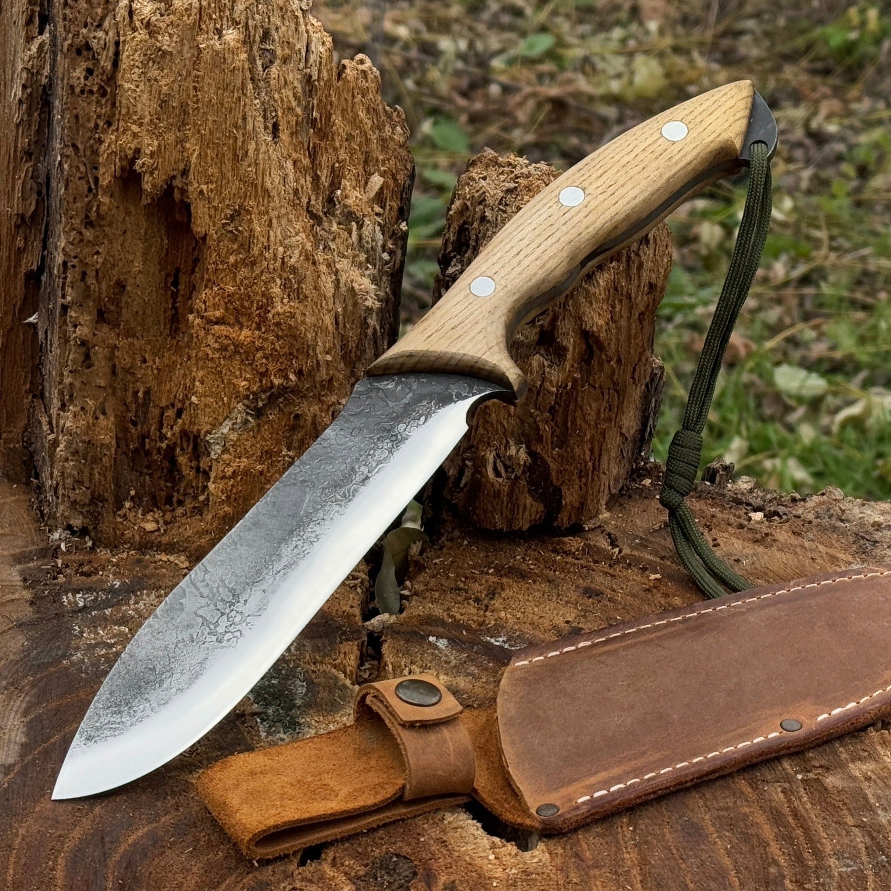 Hand-Forged Bushcraft Knife, 15.5 cm (6.1 inches) by Sharky Forged Steel Tools