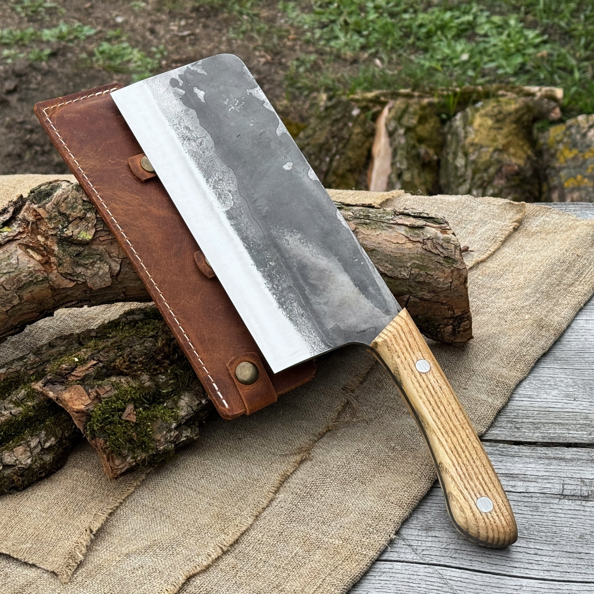 Hand-Forged Bushcraft Knife, 20.5 cm (8.07 inches) by Sharky Forged Steel Tools