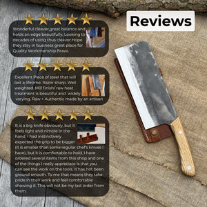 Hand-Forged Bushcraft Knife, 20.5 cm (8.07 inches) detail view by Sharky Forged Steel Tools
