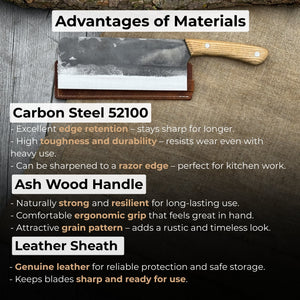 Hand-Forged Bushcraft Knife, 20.5 cm (8.07 inches) detail view by Sharky Forged Steel Tools
