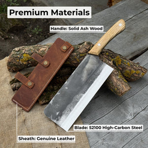Hand-Forged Bushcraft Knife, 20.5 cm (8.07 inches) detail view by Sharky Forged Steel Tools