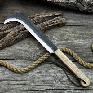 Hand-Forged Bushcraft Knife, 27 cm (10.6 inches) detail view by Sharky Forged Steel Tools