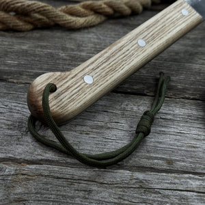 Hand-Forged Bushcraft Knife, 27 cm (10.6 inches) detail view by Sharky Forged Steel Tools
