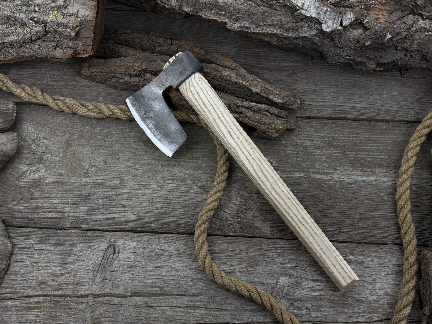 Hand-Forged Carpenter's Axe with Belt Loop, 0.84 kg (1.85 lb) detail view by Sharky Forged Steel Tools