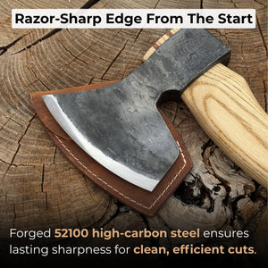 Hand-Forged Carving Axe, 1.05 kg (2.31 Ib) detail view by Sharky Forged Steel Tools